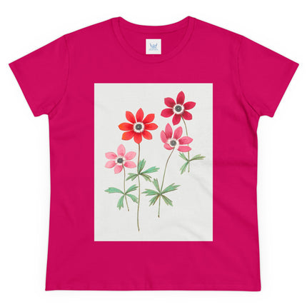 Women's Anemone Print Midweight Cotton Tee