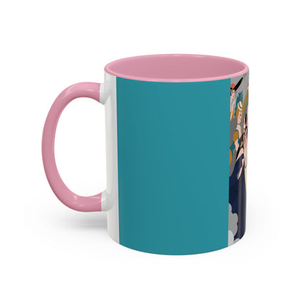 Celestial Masquerade Colorful Mugs – Theatrical Elegance & Floating Whimsy