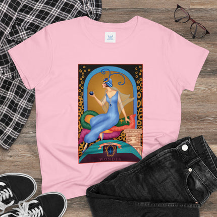 September & Sapphire (from the Gem Series) by Sofia Chiostri Women's Midweight Cotton Tee