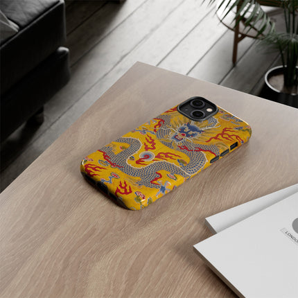 Majestic Dragon Regalia – Imperial 12-Symbol Robe Phone Cases
