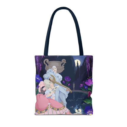 🌙🎶 The Moonlit Garden Serenade Tote Bag – Art Deco Musical Fantasy