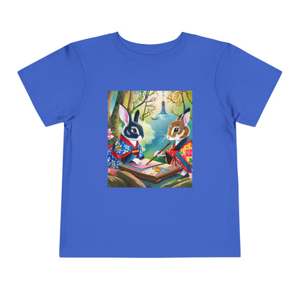 Fairy Animals Writing Wishes Toddler Short Sleeve Tee