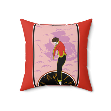 Woman Waiting for her Beloved at 1:59 by Kobayashi Kaichi Spun Polyester Square Pillow