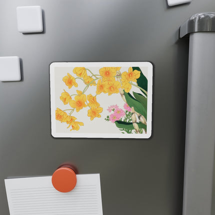 Golden Bow Orchid by Tanigami Kônan Die-Cut Magnets (5 Sizes)