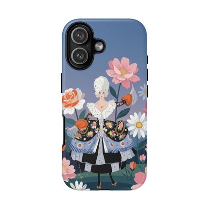 🌸🎀 The Grand Floral Promenade Phone Case – Art Deco Fashion Fantasy