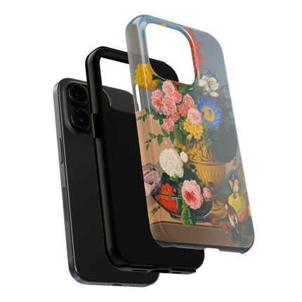 🌺🐦 The Garden Of Golden Birds Phone Case – Art Deco Floral Elegance