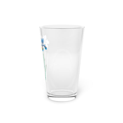 Iris Flowers Glass, 16oz