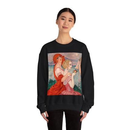 Sur la Route d'Anacapri by Gerda Wegener Heavy Blend™ Crewneck Sweatshirt