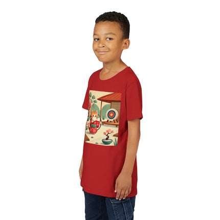 Archer Kitten in the Zen Garden Youth Short Sleeve Tee