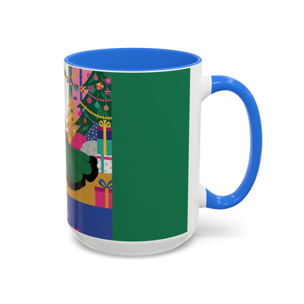 🎄🎁 The Emerald Christmas Belle Colorful Mug – Colorful Holiday Fashion Fantasy