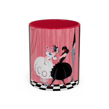 The Ladies Behind The Velvet Curtain Colorful Mugs – Art Deco Theatrical Elegance