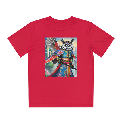 Cyberpunk Samurai Owl Youth Competitor Tee