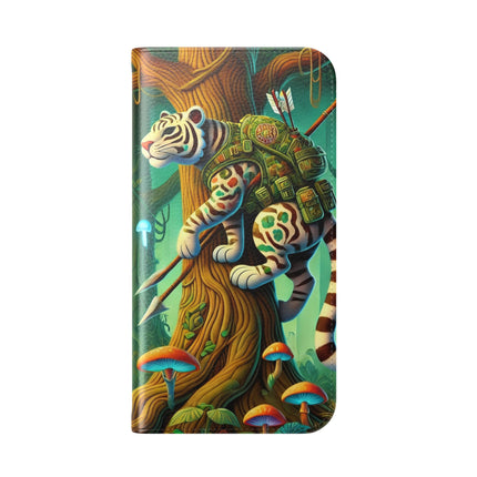 🐅🌿 Silent Stripes Flip Case – Stealth, Grace & Enchanted Forest