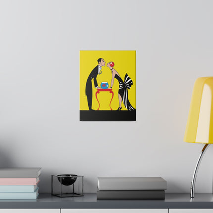 Golden Embrace – A 1920s Art Deco Moment of Passion