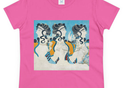 Reproduction of Ladies in Blue by Emile Gilliéron Women's Midweight Cotton Tee