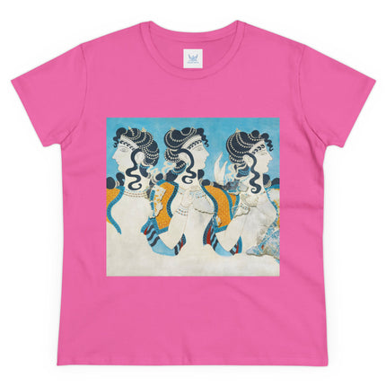 Reproduction of Ladies in Blue by Emile Gilliéron Women's Midweight Cotton Tee