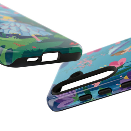 🌸☂️ A Stroll Through The Enchanted Forest Phone Case – Art Deco Floral Fantasy
