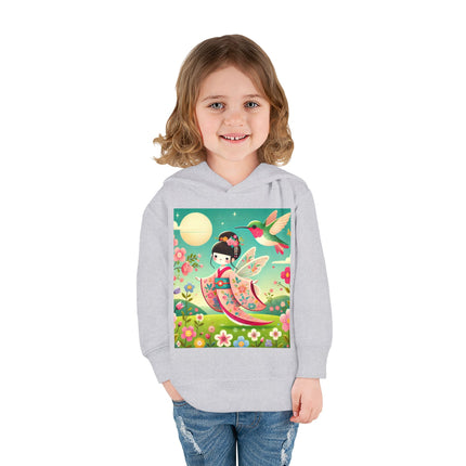 Geisha Fairy and the Hummingbird Blossom Toddler Pullover Fleece Hoodie