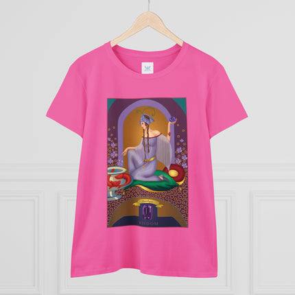 February & Amethyst (from the Gem Series) by Sofia Chiostri Women's Midweight Cotton Tee