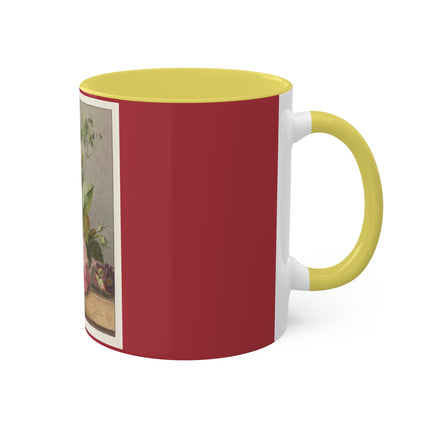 Floral Still Life by Georgius Jacobus Johannes van Os Colorful Mugs, 11oz