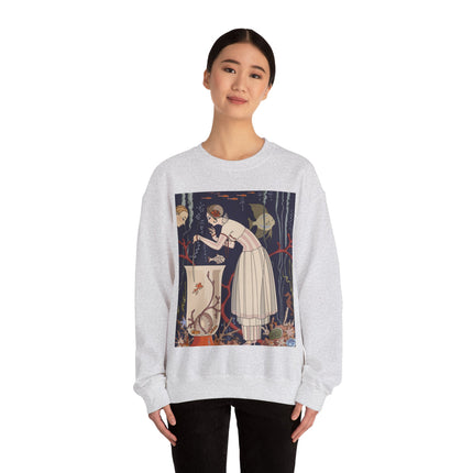 L'Etourdissant Petit Poisson (The Dazzling Little Fish) by George Barbier Heavy Blend™ Crewneck Sweatshirt
