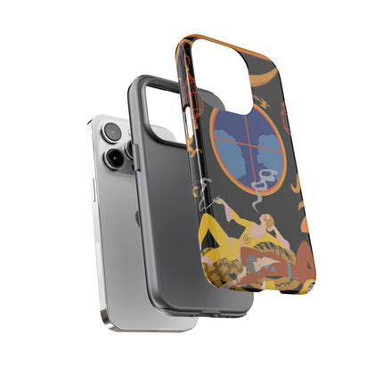 Art Deco Lounge Phone Case – Opulent Smoke & Timeless Glamour