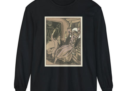L’Attentat by Fernand Siméon Garment-dyed Long Sleeve T-Shirt