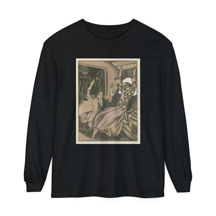 L’Attentat by Fernand Siméon Garment-dyed Long Sleeve T-Shirt