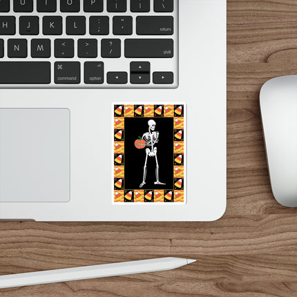 Candy Corn Skeleton Die-Cut Stickers (5 Sizes)