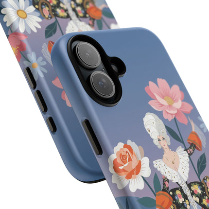 🌸🎀 The Grand Floral Promenade Phone Case – Art Deco Fashion Fantasy