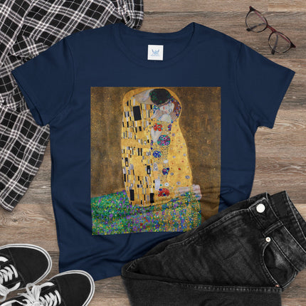 The Kiss by Gustav Klimt Women's Midweight Cotton Tee