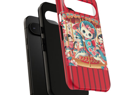 Geisha Kitten's Enchanted Carousel Phone Cases