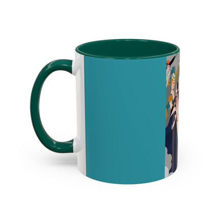 Celestial Masquerade Colorful Mugs – Theatrical Elegance & Floating Whimsy