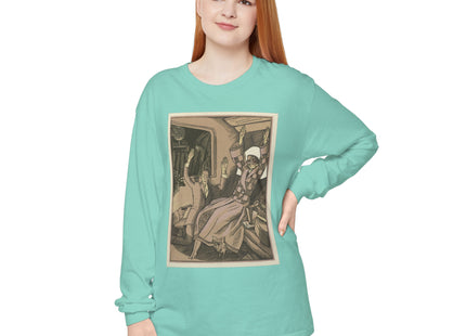 L’Attentat by Fernand Siméon Garment-dyed Long Sleeve T-Shirt