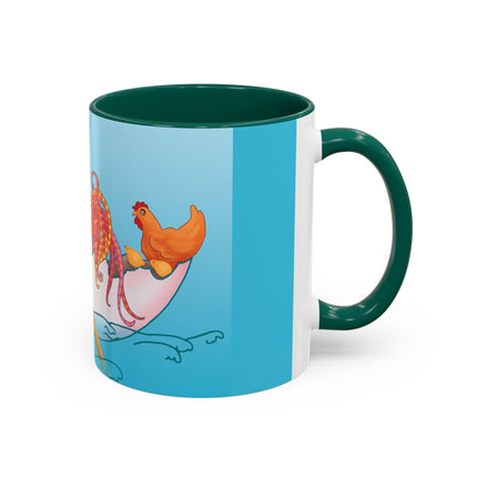 A Rooster's Seafaring Adventure Colorful Mugs, 11oz