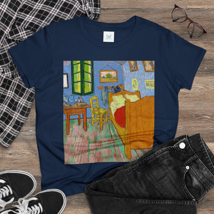 The Bedroom by Vincent van Gogh Women's Midweight Cotton Tee