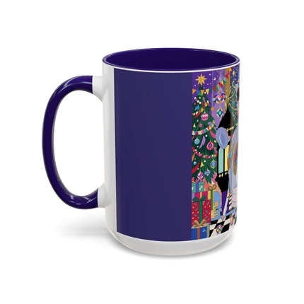 🎄✨ The Lady Of The Christmas Ornament Colorful Mug – Art Deco Holiday Fantasy