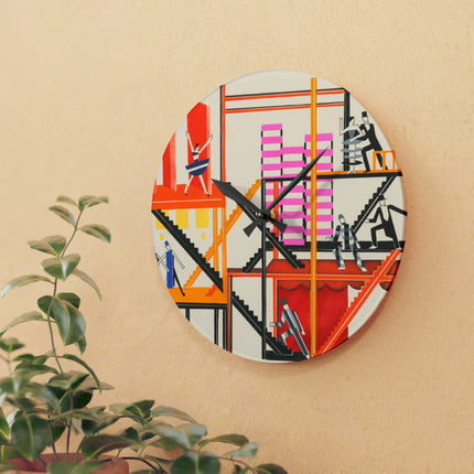 Maquettes de Théatre Acrylic Wall Clock, Round and Square