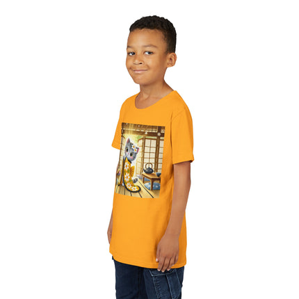 Playful Kitten in the Tea Room Youth Short Sleeve Tee
