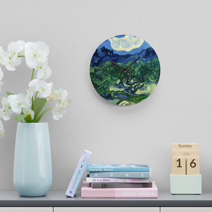 Olive Trees by Vincent Van Gogh Acrylic Wall Clock, Round and Square