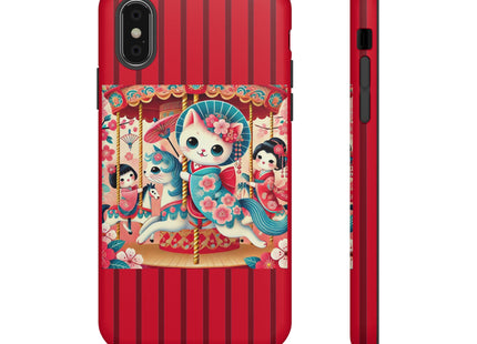 Geisha Kitten's Enchanted Carousel Phone Cases