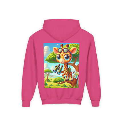 Giraffe Lookout Youth Hooded Sweatshirt – Adventure, Curiosity & Cozy Comfort