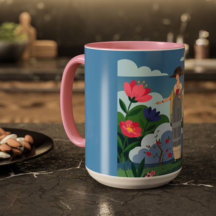 Garden Of New Beginnings Colorful Mugs – Art Deco Floral Elegance