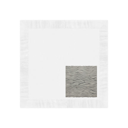 Wave Pattern on White Coined Napkins