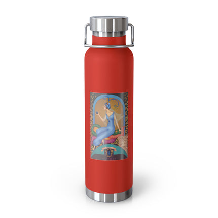 September & Sapphire (from the Gem Series) by Sofia Chiostri Copper Vacuum Insulated Bottle, 22oz