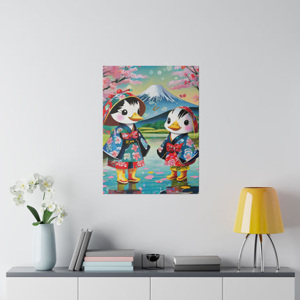 Rainy Day Ducks Matte Canvas, Stretched, 0.75"