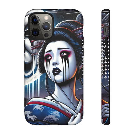 Geisha’s Black Ink Tears Phone Cases