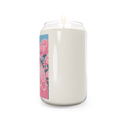 🌸🎀 The Lady Of The Pink Blossom Garden Scented Soy Candle – Art Deco Floral Romance