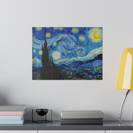 The Starry Night by Vincent Van Gogh Matte Canvas, Stretched, 0.75"