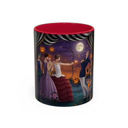 🏹🎃 Cupid's Arrow At Pumpkin Moon Manor Colorful Mug – Romantic Halloween Charm
